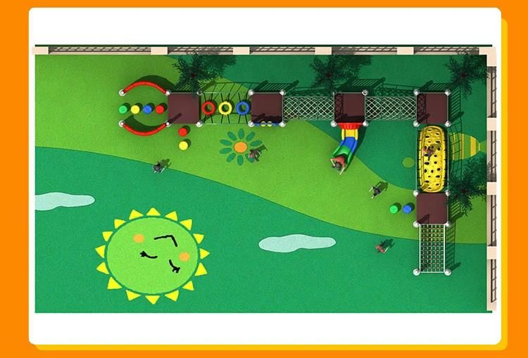 Kids Outdoor Bridge Gym Expand Training Equipment Climbing Wall Rope Tunnel