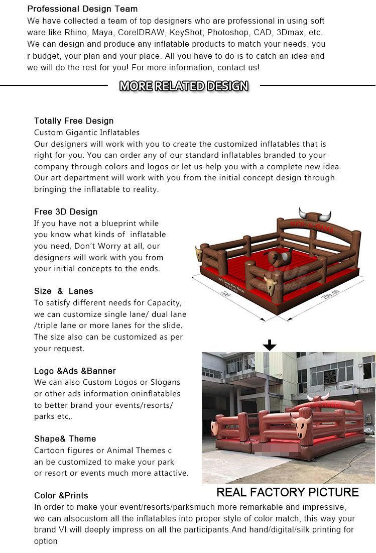 Professional Desert Design Entertainment Adult Wholesale Crazy Bull Bucking Bulls Machine Game Inflatable Mechanical Rodeo Bull Riding