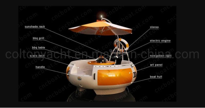 BBQ Leisure Boat 8 Person Round Barbecue Donut Boat Barbecue Dining Boat for Sale