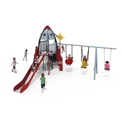 Customized Rocket Outdoor Playground with Swing