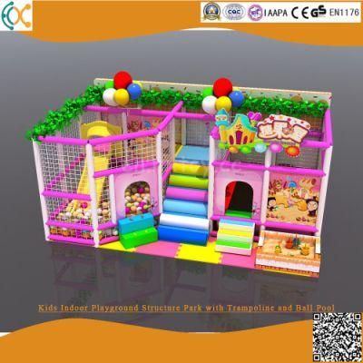 Kids Indoor Playground Structure Park with Trampoline and Ball Pool