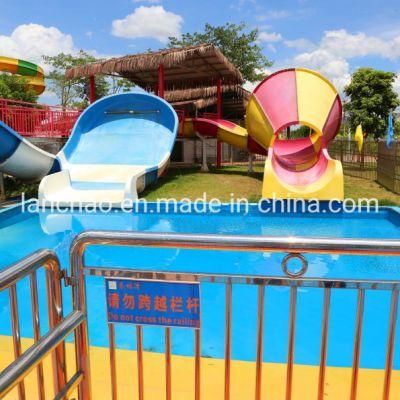 Fiberglass Kids Small Water Slide for Children Aquatic Park Playground