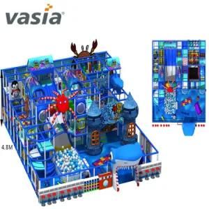 Ocean Theme Blue Soft Indoor Playground Equipment for Children