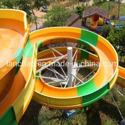 Swimming Pool Amusement Park Fiberglass Thrilling Water Slide