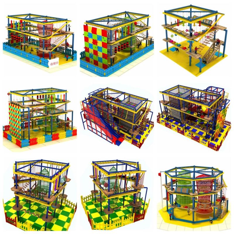 Kids Playground Expansion Adventure Equipment Park Outdoor Climbing Wall Tz15