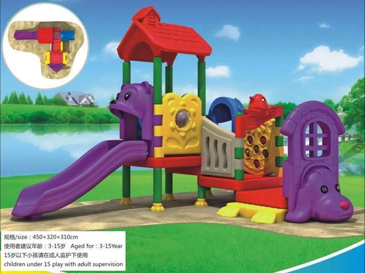 Plastic Outdoor Playground Slide Amusement Equipment with Ce/SGS Certification