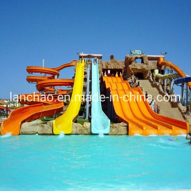 Rianbow Racing Slide and Freefall High Speed Water Park Slide