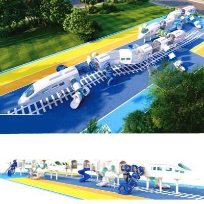 New Outdoor Kids Playground Equipment Space Series Park Slide Yq51