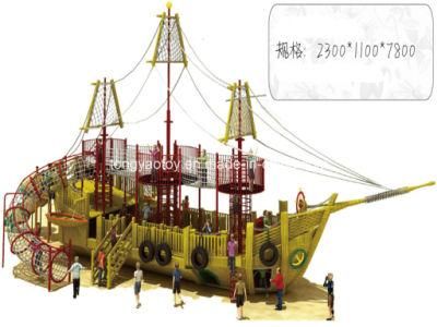 Wooden Pirate Boat Outdoor Playground
