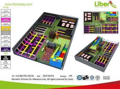Customized Indoor Trampoline with Basketball Hoop for Adult
