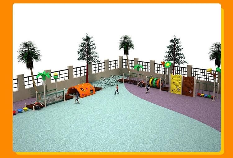 Outdoor Playground Kids Play Set Climbing Rope Net Bridge Plastic Slide