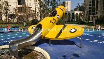 New Design Manufacturer for Children Kids Outdoor/Indoor Playground Wooden Series Customize Type Airplane Stainless Steel Slide
