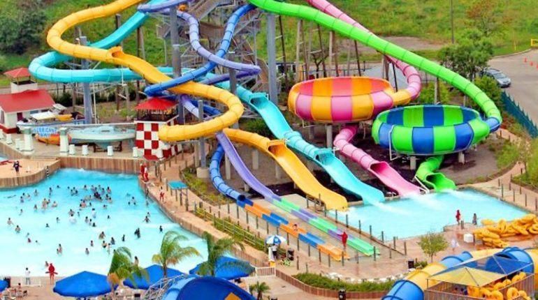 2019 Screaming Water Park Equipment Fiberglass 4-Person Space Bowl Slide for Adults 15m High (LZH-015)