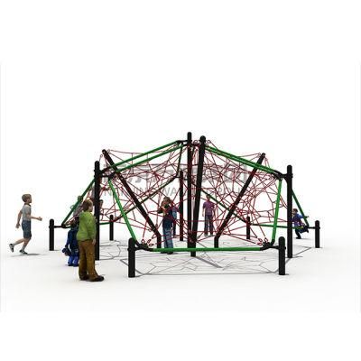 Amusement Park Plastic Slide Outdoor Rope Climbing Net Playground Equipment