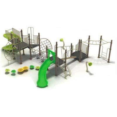 Large Outdoor Children&prime;s Amusement Park Plastic Slide Playground Swing Set