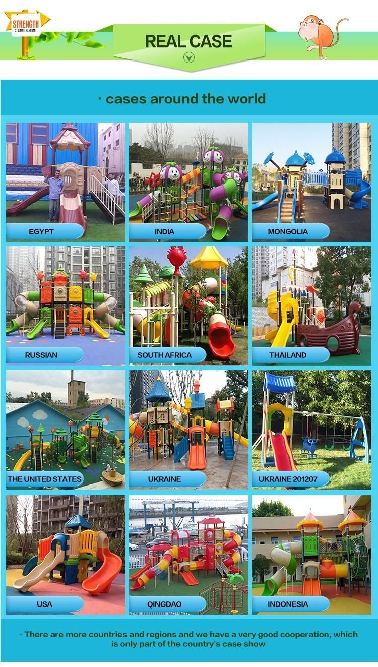 New Style Outdoor Plastic Slide for Children′s Playground Wood Series