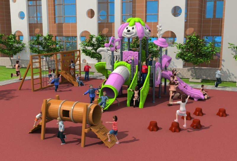 The Outdoor Playground with Animal Sculpture, Amusement Equipment for Preschool Kids