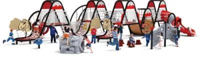 Outdoor Playground Amusement Park Facility Swing and Slide Dinosaur Climbing Bridge