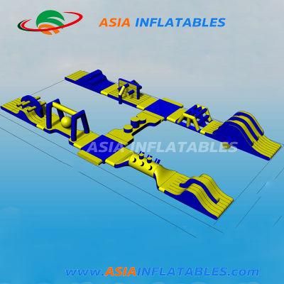Customized Swimming Pool Giant Inflatable Water Park Floating Aqua Park