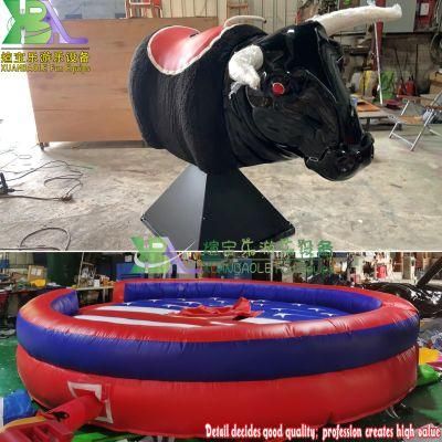 Factory Customized Amusement Park Bouncy Mad Cow, Rental Park Games Inflatable Ride Mechanical Bull Rodeo Riding Bulls