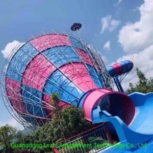 Screaming 15m-High Fiberglass Trumpet Slide/ Water Park (LZH-001)