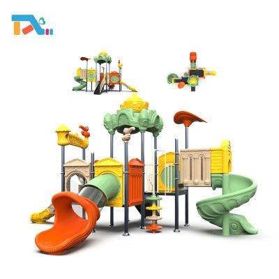 Outdoor Playground Equipment with Plastic Slide