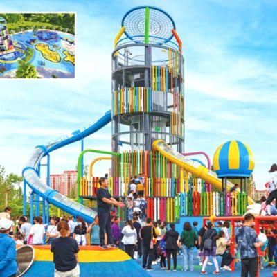 Scenic Children&prime;s Outdoor Playground Equipment Community Park Stainless Steel Slide