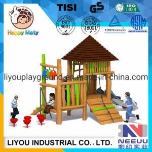 Wooden Garden Kids Playhouse Outdoor with Swings for Sale