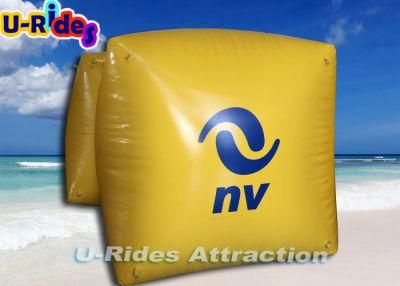 inflatable cube buoy with printing for water game or marker