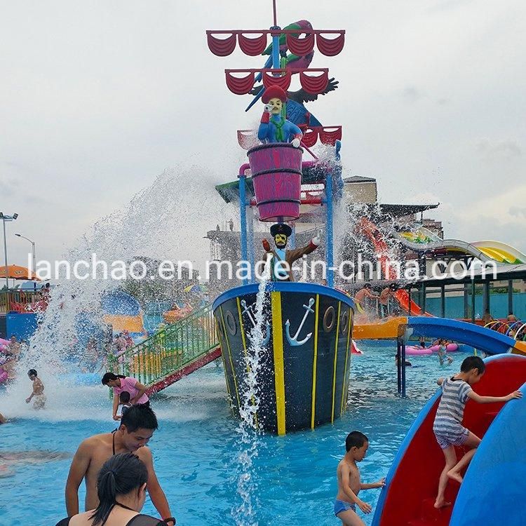 Family Children Water Theme Park Equipment Fiberglass Material