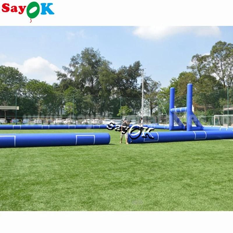 Big Blue Inflatable Rugby Court with Logo Printing
