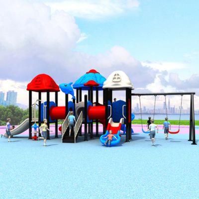 Kindergarten Kids Outdoor Playground Plastic Slide Amusement Park Equipment Swing