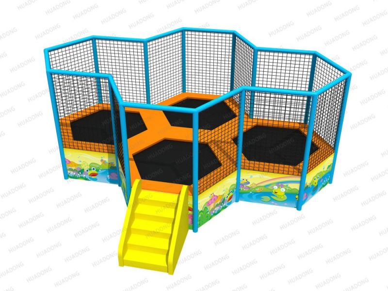 Ce Certificated Gymnastic Trampoline Indoor Trampoline Park PU Coat 4mm Thickness Custom Shape Jumping Mat