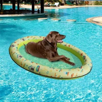 Green Color PVC Pet Pool Float Pet Dog Inflatable Water Play Toys for Puppy
