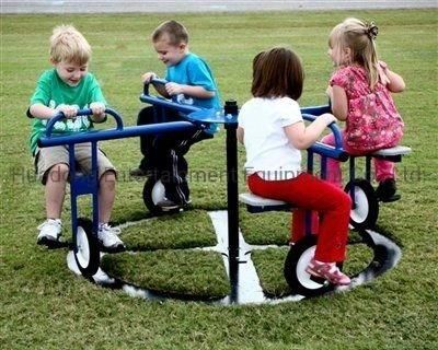 Luxurious Big Children Park Outdoor Playground Plastic Merry Go Round for Sale 4 in 1 Bicycle