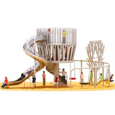 Outdoor Park Scenic Children&prime;s Playground Equipment Stainless Steel Slide 22g