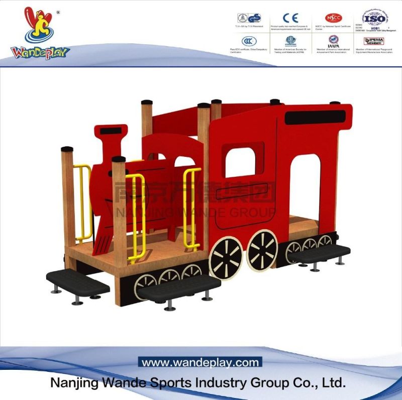 Wandeplay Theme Amusement Park Wooden Train Outdoor Playground Equipment