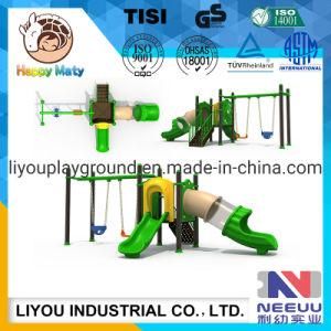 Beautiful Soft Cheap Plastic Outdoor Playground with Swing and Slide