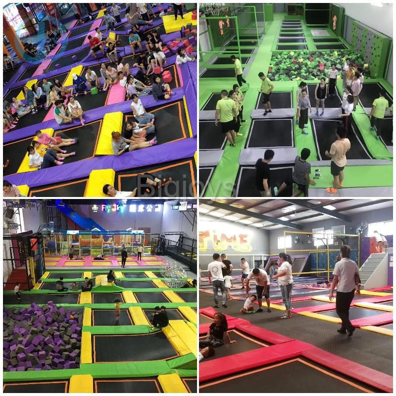 Customized ASTM Standard Electric Hexagonal Trampoline Park Jump Obstacles Cheap for Sales