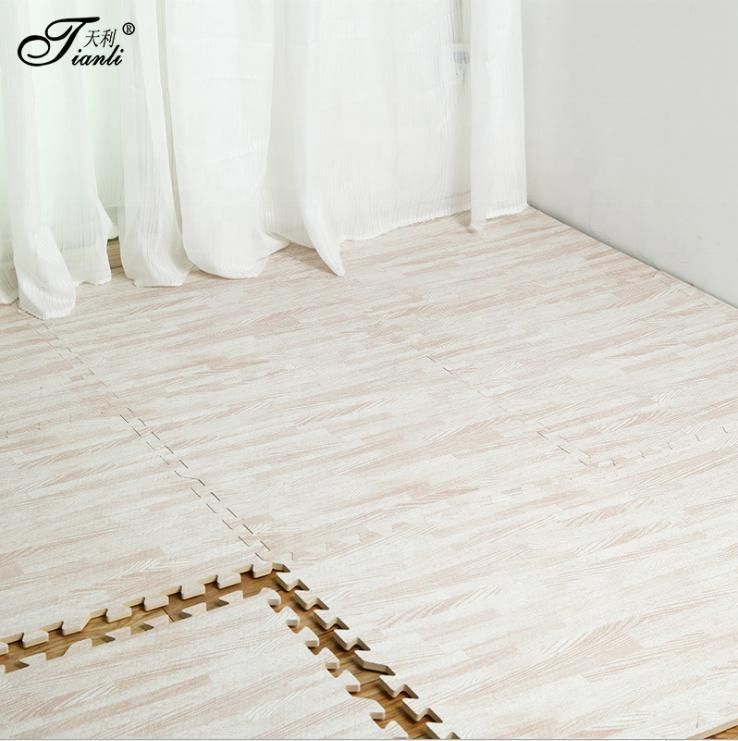 Wood Grain Floor Interlocking Exercise Foam Mats