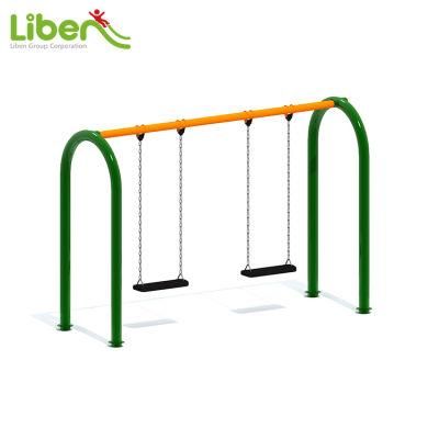 U Shape Metal Frame Two Seats Outdoor Swing Set