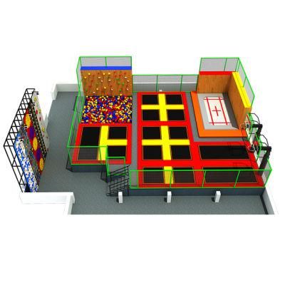 with Climbing Wall Indoor Playground Trampoline Park for Sale