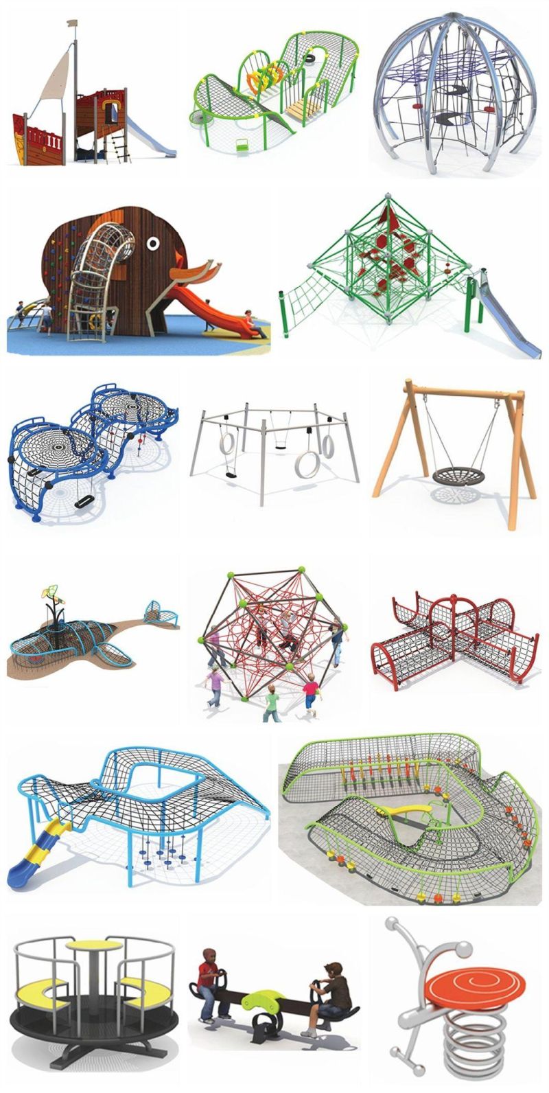 Kids Outdoor Playground Climbing Net Park Amusement Park Equipment Yq74