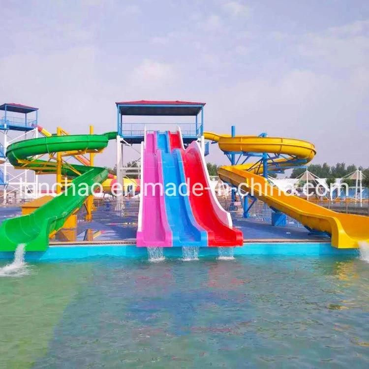 Rianbow Racing Slide and Freefall High Speed Water Park Slide