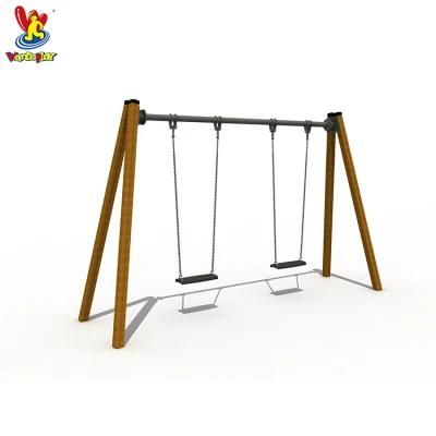Wooden Adventure Park Outdoor Playground Double Swings Playset for Kids
