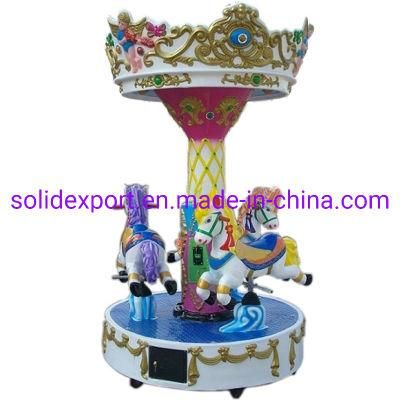 European Style Three Players Amusement Park Mini Carousel Rides