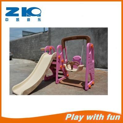 Kindergarten Children Playground Plastic Slide with Basketball for Kids