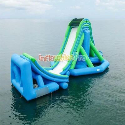 Huge Inflatable Lake Splash Island Water Slide Toy