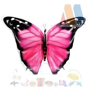 PVC Blow up Pink Color Butterfly Pool Float Island