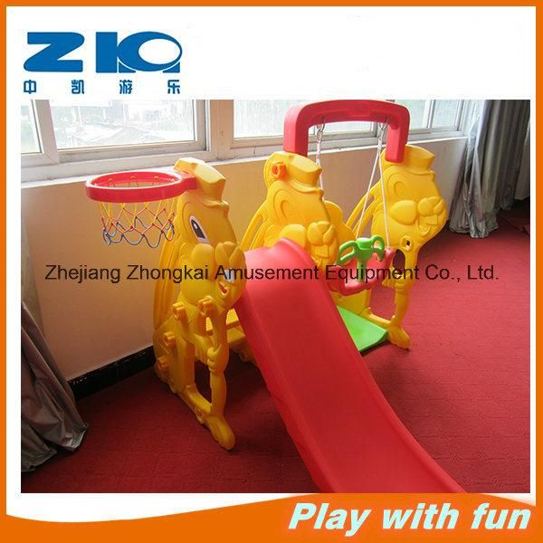 Indoor Kids Playground Rabbit Plastic Slide Type Plastic Slide and Swing Toys